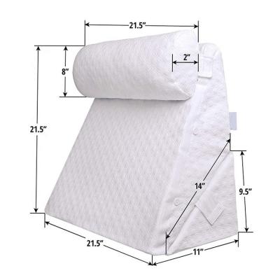 China Adjustable Memory Foam Wedge Pillow Folding Triangle Inflatable zu verkaufen