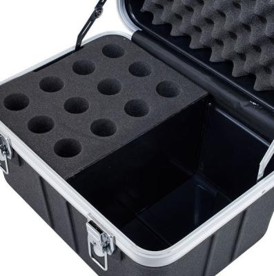 China Prenda impermeable portátil atada con alambre ABS del MIC 12 de la caja del estante del vuelo del micrófono en venta