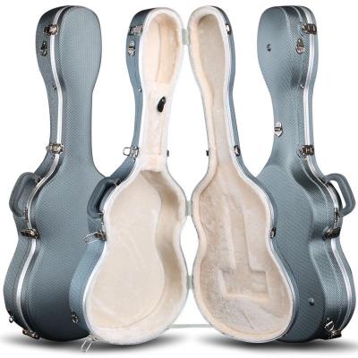 China ABS Acoustic Guitar Hard Case Waterproof Foam Push T Shaped Concave Surface for sale