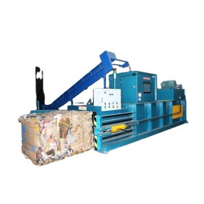 China Beverage factory price horizontal packing press machine/waste cardboard machine hydraulic press baler/wrapping waste paper for sale