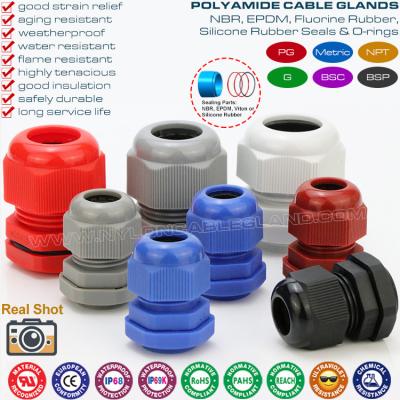 China IP69K/IP68 Watertight Plastic PG Electrical Cable Glands & Polymer Metric Sealing Connectors for sale