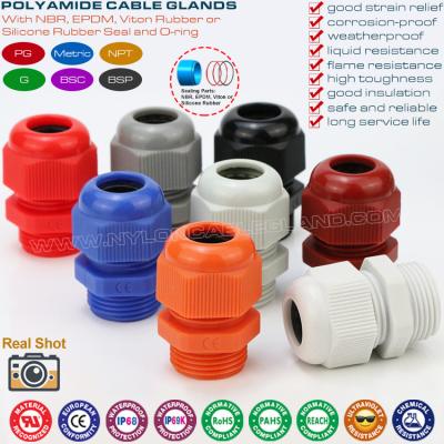 China Metric & PG Type Plastic Strain Relief Cord Grips (Strain Relief Fittings) with IP68 Watertight Protection for sale