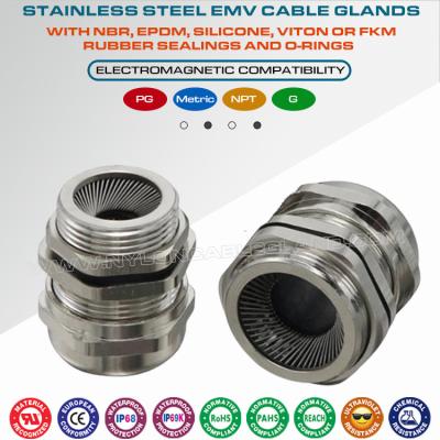 China EMC/EMV Cable Glands Stainless Steel SS304, SS316, SS316L for Shielded & Screened Cables for sale
