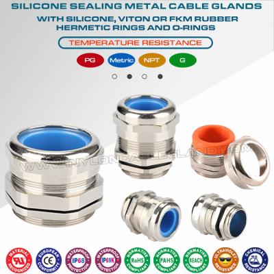 China Ozone & Temperature Resistant 304, 316, 316L Stainless Steel M20 Cable Gland IP68 with Silicone Seals for sale