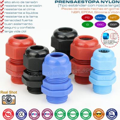 Chine Presse-etoupe etanche colore IP69K / IP68 / IP67 en polyamide a filetage allonge à vendre