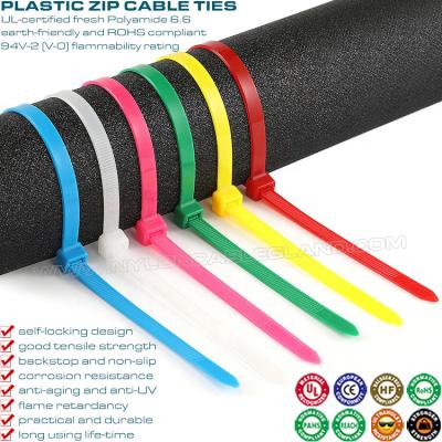 China Adjustable Plastic Cable Ties 80-1020mm Length, Self-locking Versatile Cable Zip Ties 2.5-12mm Width for Wire Harness for sale