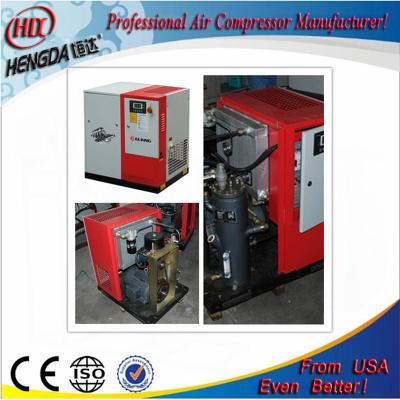 China Pollution - Free Red Color Screw Type Air Compressor Environmental Friendly for sale