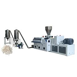 China PVC UPVC CPVC Plastic Pellet Extruder Machine With Hot Cutting System for sale