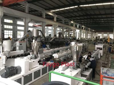 China Conical Double Screw Extruder , Plastic Extrusion Machine For PVC Material Product for sale