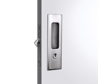 China Satin Nickel Metal Sliding Door Locks With Key , 35 - 70mm Door thickness for sale
