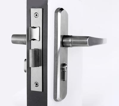 China Mortise Lever Lockset Stainless Steel Door Lock BD5050 / 5050A Two Bolts for sale