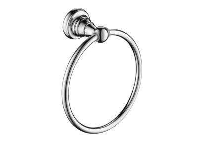 China Silver Modern Towel Ring Holder Brass Bathroom Accessory Highly Reflective Looks for sale