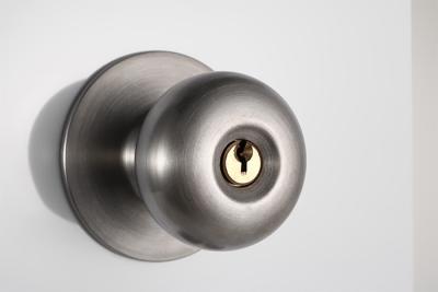 China Exterior Double Locking Door Knob Handle Cylindrical Lockset 70mm Backset for sale