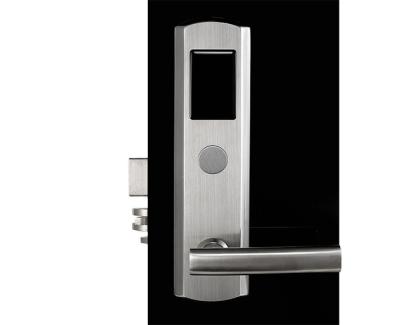China Keyless Electronic Hotel Door Lock Silver 92.5mm Center Distance Lock Body for sale