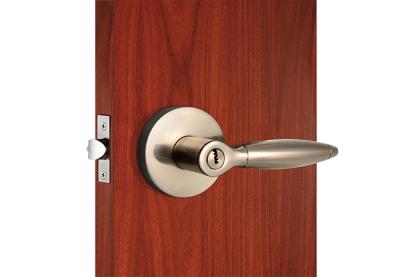China Zinc Alloy Tubular Door Locks High Security 3 Brass Keys Satin Nickel for sale