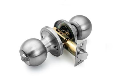 China High Security Ball Bed / Bath Door Knob Locks With Satin Stainless Modern Style for sale