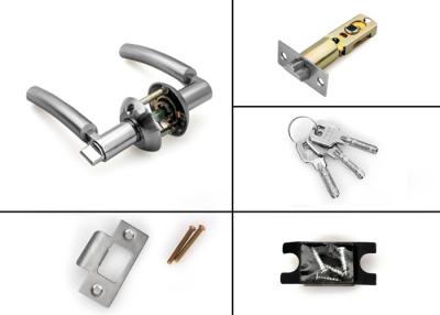 China Plated Chrome Tubular Lock Lever Style Security Door Zinc Alloy Handle Lock for sale