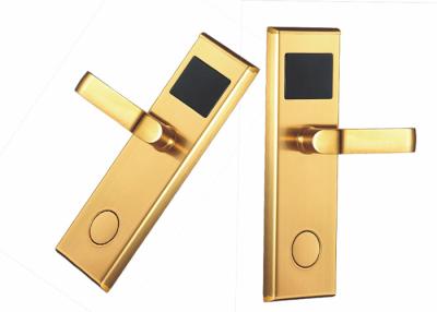 China PVD Gold  Modern House LOCK Hotel Entrance Lock with Card / Card Open for sale