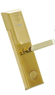 China Electronic Card Hotel Door Lock , Electronic Door Latches With PVD Finishing for sale