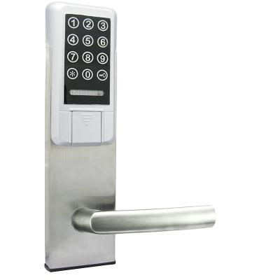 China Smart PVD Silver Electronic Door Lock Key / Card / Password Open High Security for sale