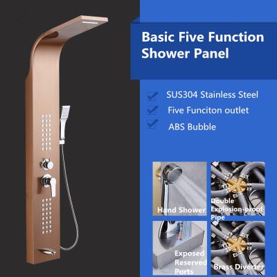 China Manufactura de acero inoxidable H150xW22cm del panel de la ducha multicolora en venta