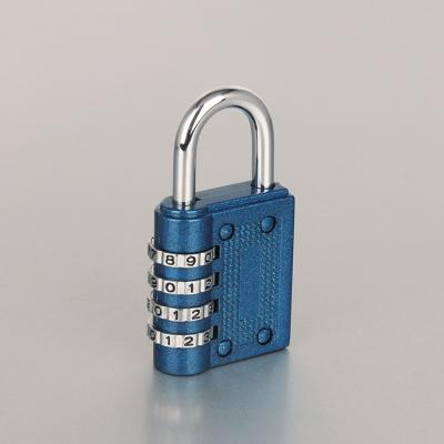 China 4 Digit Weatherproof Resettable Combination Padlock Multi Color For Travel Suitcase for sale