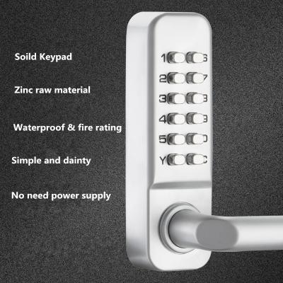 China Zinc Resettable Combination Keyless Doorlock 142 X 42 X 26 Mm for sale