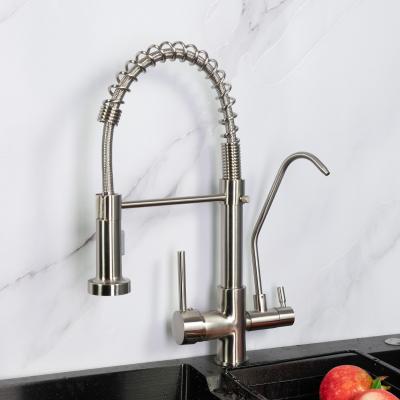 China Brass Smart 2.2 GPM Water Faucet Stainless Steel 3 In 1 For Kitchen for sale