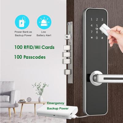 中国 Combination Smart Door Lock Remote Control For Front Door Silver/Black Optional 販売のため