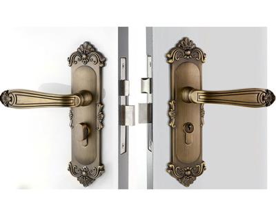 China High Hardness Room Mortise Door Lock Antique Bronze Zinc Alloy Entracne Handle Lock for sale