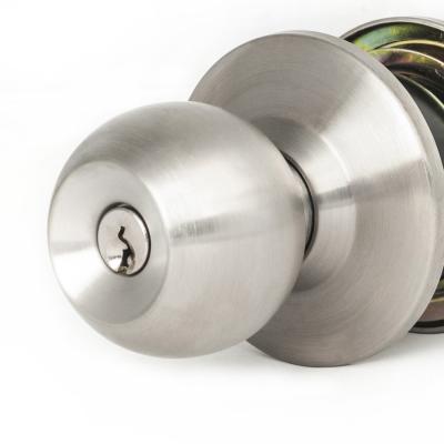 China Chrome Stainless Steel Cylinder Door Knobs Cylindrical Lock Privacy Knob Lock for sale