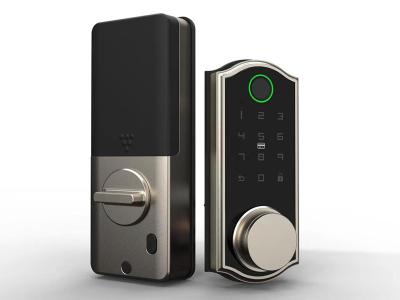 China Remote Control Smart Door Lock Deadbolt 4pcs AA Batteries For Wooden Door for sale