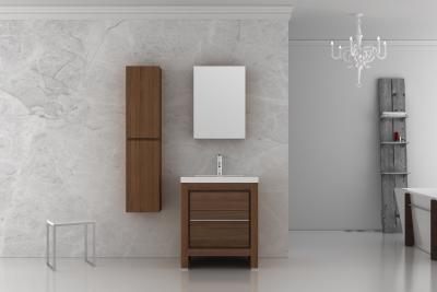 Chine Meubles de salle de bain en MDF en chêne élégant avec armoire latérale 800 x 25 x 700 mm à vendre
