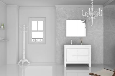 China Combined MDF Bathroom Cabinet Sets with Mirror / bathroom vanity set for sale