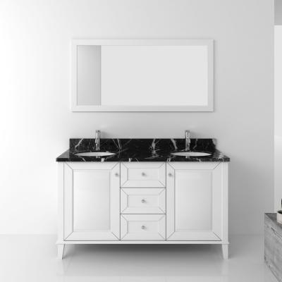 China Modern Sanitary Furniture Bathroom Cabinet Sets With Double Basin for sale