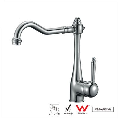 China Watermark Single Handle Water Faucet , Bathroom Basin Water Ridge Tap for sale