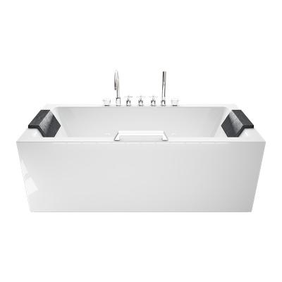 China Smart Constant Temperature Square Acrylic Bathtub With Pillow for sale