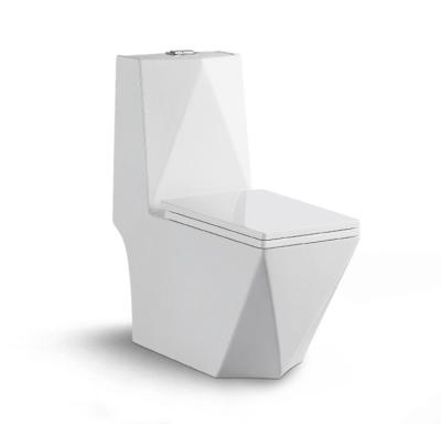 China Badkamer Vierkante Diamant Design Eén stuk toilet Te koop