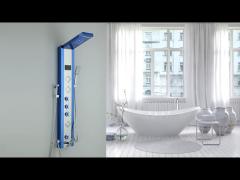 Shower Panel Stainless Steel Manufactory H150xW22cm Multi-colored