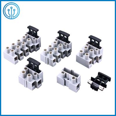 China In Line Connector M3 Screw Terminal FT06-4 With Fuseholder 6.3A 250V And Terminal 32A 450V Te koop