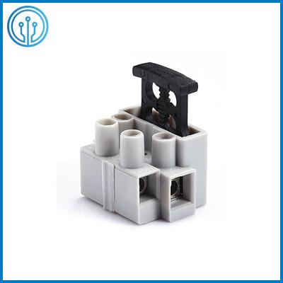 China UL94-V2 Rated Polyamide 66 M3 Screw 2 Pole Fuse Block Terminals FT06-2 32A 450V for sale