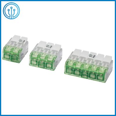 China UL CQC Approved Transparent 2 Pole Compact Push Wire Connectors P04-2P For Junction Boxes for sale