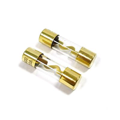 China 5AG AGU Gold Plated Glass Tube Fuse 10x38mm 10A 15A 20A 25A 30A 35A 40A 50A 60A 70A 80A 100A For Automotive Audio Stereo for sale