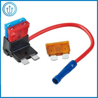 China Nylon 32V 6mm 16AWG Micro 2 Fuse Adapter Fuse Box Holder Red 125Deg for sale