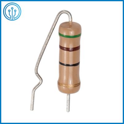 China resistor de película de carbono de color caqui 155C del resistor cilíndrico de los 10M Ohm 0.125W en venta