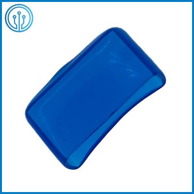 China 5x20mm Glass Ceramic Transparent 30A PVC Fuse Cover Blue ROHS Fuse Holder Block for sale
