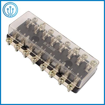 China 3AG AGC PCB 8 Way 120A Mount Fuse Holder 6x30mm BX308 Waterproof Fuse Block for sale