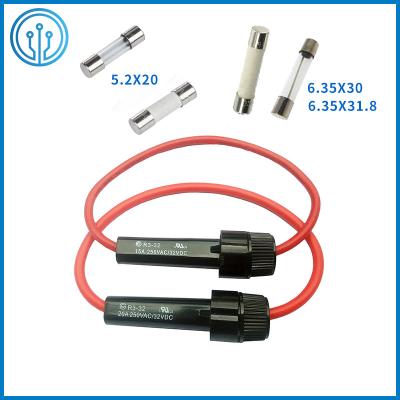 China R3-32 Inline Fuse Holder For 5x20mm Glass Fuse 20A 250V / 6.35x31.8mm Ceramic Fuse 15A 250V for sale