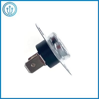 China 6.3mm Vertical Bimetal Thermostat Switch 10A 250V 60 Degree NC Manual Reset for sale