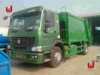 China 9.726L Garbage Truck Side Loader 266HP Front Loader Dump Truck for sale